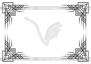 Retro decorative frame in vintage style. Art deco - vector EPS clipart