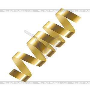 Holiday gold serpentine. Christmas and New Year - vector image