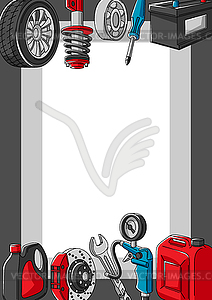 Car service . Auto center repair concept for - vector clipart