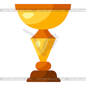 Gold cup. Award for sports or corporate competitions - stock vector clipart