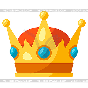 Золотая Корона. Награда за спорт или корпоратив - векторный клипарт Royalty-Free