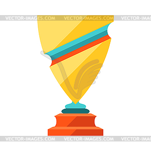 Gold cup. Award for sports or corporate competitions - vector EPS clipart