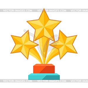 Gold prize. Award for sports or corporate - vector image