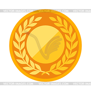 Gold medal. Award for sports or corporate - vector clip art