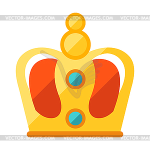 Gold crown. Award for sports or corporate - vector image