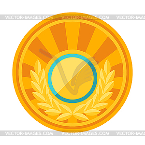 Gold medal. Award for sports or corporate - vector image