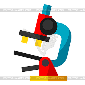 Microscope. Object for medicine and health - vector image