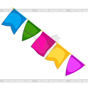 Celebration and holiday garland of flags. Image - vector clip art