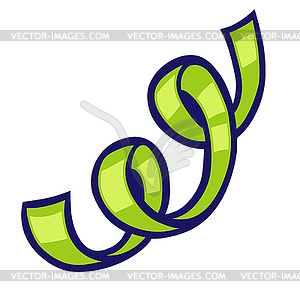 Serpentine in cartoon style. Cute funny object - vector clipart