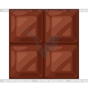 Chocolate tile. Food item for bars, restaurants - vector image