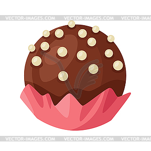 Chocolate candy. Food item for bars, restaurants an - vector clipart