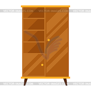 Wardrobe. Interior object and home design creation - vector image