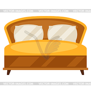 Bed. Interior object and home design creation - vector clipart