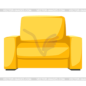 Armchair. Interior object and home design creation - color vector clipart