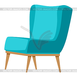 Armchair. Interior object and home design creation - vector image