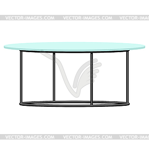 Table. Interior object and home design creation - vector image