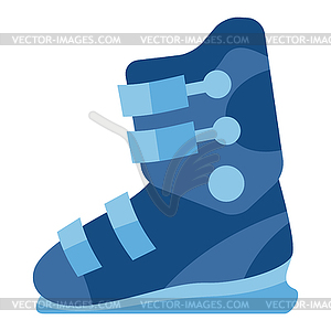 Ski boot. Winter sports equipment. Image for - vector clip art