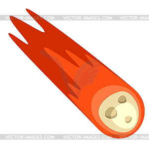 Comet. Icon in cartoon style. Image for cards and - vector clip art