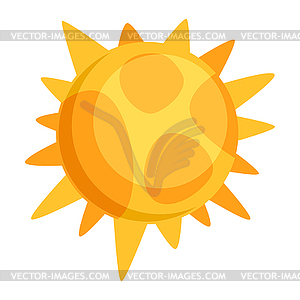 Sun. Icon in cartoon style. Image for cards and - vector clipart