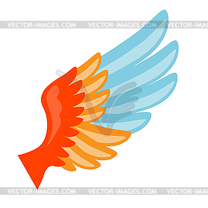 Wing. Icon in abstract style. Bright color image fo - vector clipart