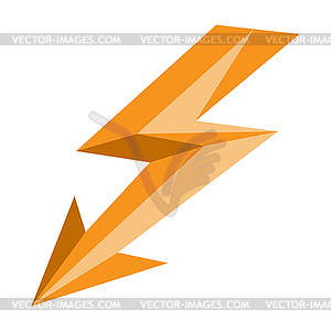 Lightning. Icon in abstract style. Bright color - color vector clipart