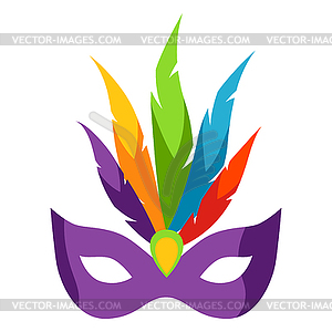 Mardi Gras carnival mask. for traditional holiday - vector clip art