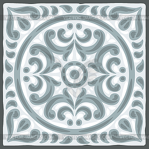 Portuguese azulejo ceramic tile pattern. - vector image