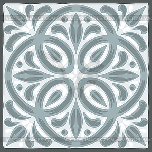Portuguese azulejo ceramic tile pattern. - vector clip art