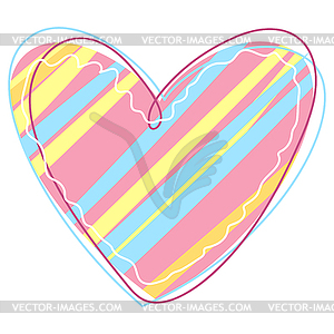 Decorative patterned heart. Celebration invitation - vector clip art