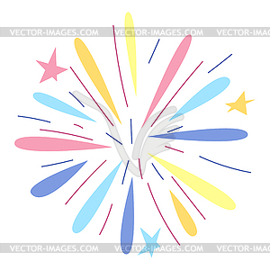 Happy Birthday firework. Celebration or holiday item - vector clipart