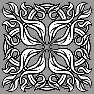 Portuguese azulejo ceramic tile pattern. - vector image