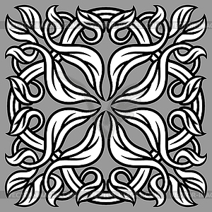 Portuguese azulejo ceramic tile pattern. - vector image