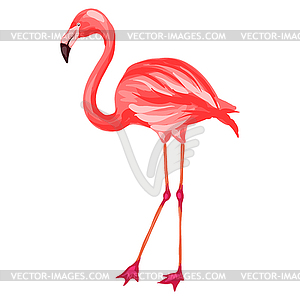 Stylized flamingo. Image for design or decoration - vector clipart