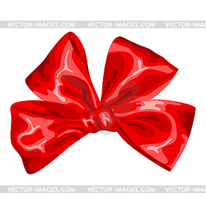 Stylized red bow. Image for design or decoration - vector clip art