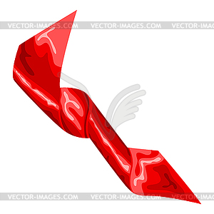 Stylized red ribbon. Image for design or decoration - vector image