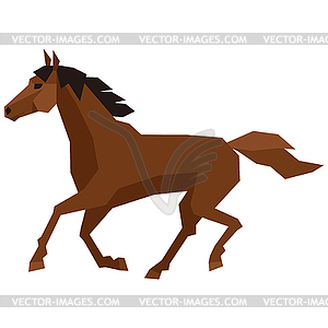 Стилизованная лошадь. Изображение для дизайна или декора - векторизованный клипарт