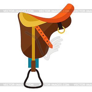 Stylized saddle. Image for design or decoration - vector image