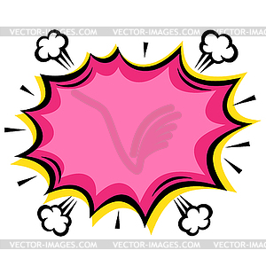 Stylized sticker explosion. Image for design or - vector clipart