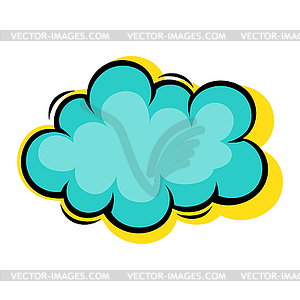 Stylized sticker cloud. Image for design or - vector clip art