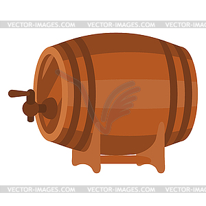 Stylized wine barrel. Image for design or decoration - vector image