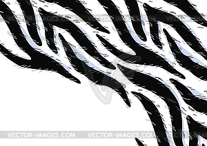 Background with decorative zebra print. Animal - vector clip art