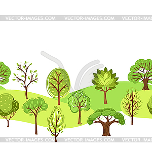 Spring or summer seamless pattern with stylized - vector clipart