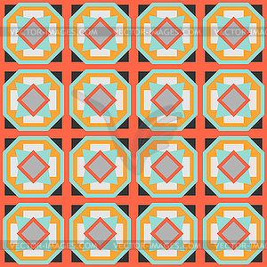 Ceramic tile abstract pattern. Geometric simple - vector image