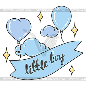 Happy Birthday greeting and invitation card. Holida - royalty-free vector clipart