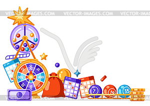 Lottery and bingo . Concept for gambling or online - vector image