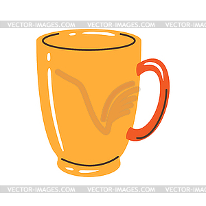 Cup. Stylized kitchen and restaurant utensil - vector image