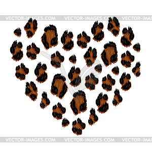 Background with decorative leopard print. Animal - vector image