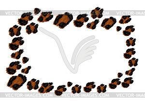 Frame with decorative leopard print. Animal stylize - vector image