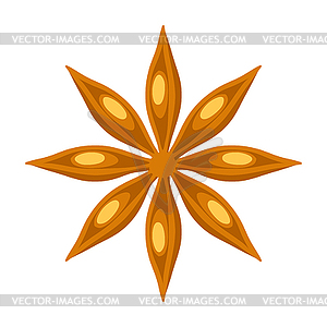 Stylized star anise. Image for design. Symbol in - vector clip art