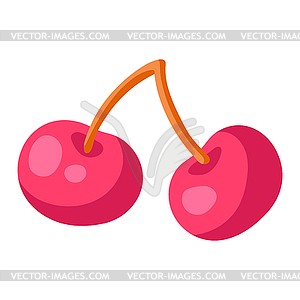 Cherries. Food item for bars, restaurants and shops - vector image